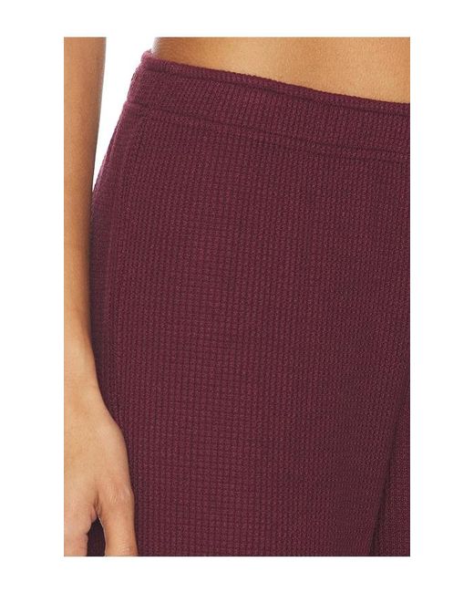 Bobi Red Wide Leg Drawstring Pant