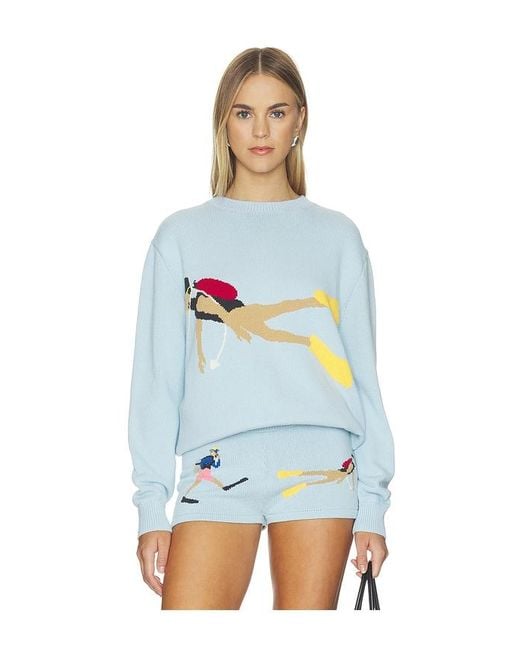YELLOW THE LABEL Blue Diver Knit Top