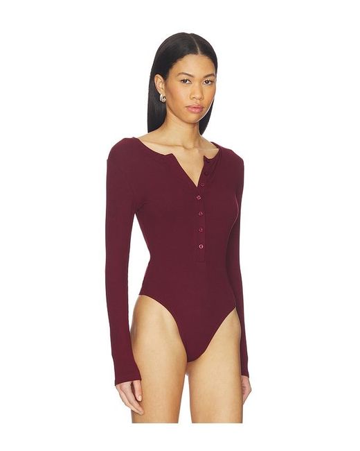 SNDY'S Purple Henley Bodysuit