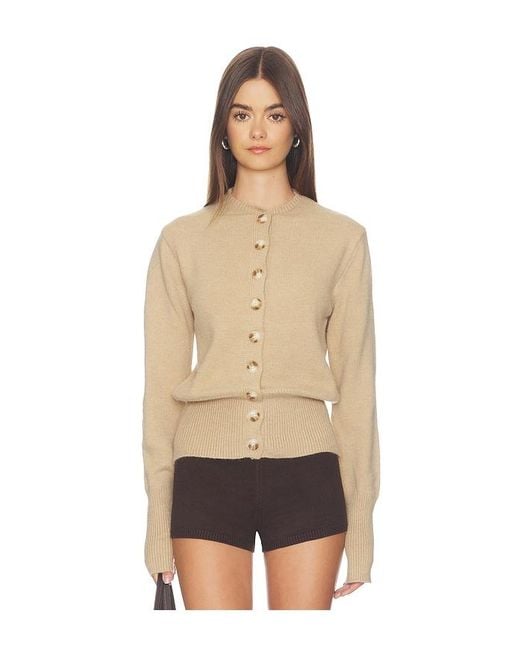 ALL THE WAYS Natural Brittany Button Up Sweater