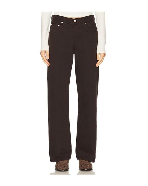 Citizens of Humanity Black Lindz Low Rise Easy Straight Jeans