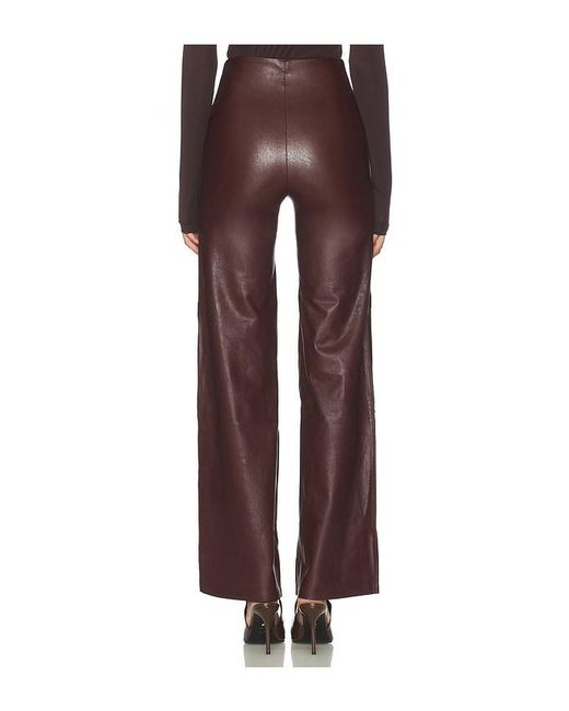Commando Brown Faux Leather Wide Leg Pant