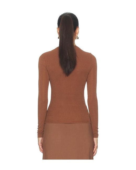 SNDY'S Brown Katya Long Sleeve Top