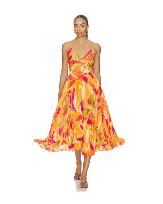 Astr Orange Blythe Dress