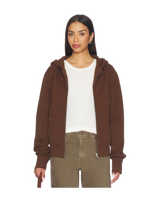 Entire studios Brown Slim Zip Up Hoodie