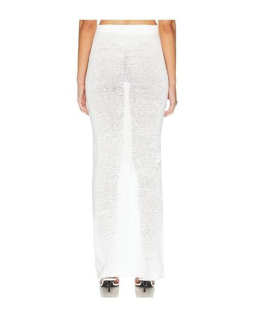 Lovers + Friends White Joya Rosette Skirt