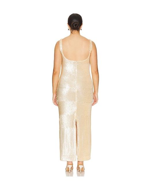 L'academie White 'Academie Ceci Sequin Midi Dress