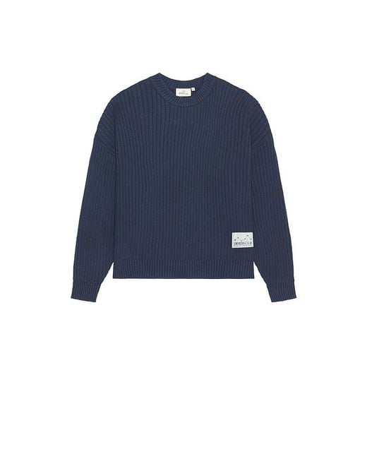 DRMERS CLUB Blue Drmers Ribbed Knit Sweater for men