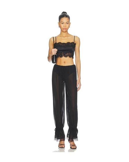 superdown Black Nara Sheer Balloon Pant