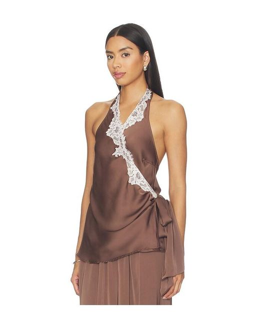 Faithfull The Brand Brown Marea Top