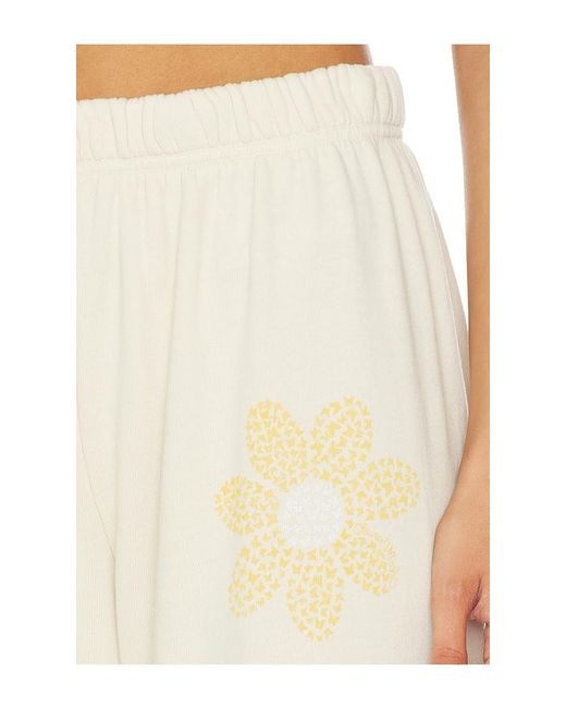 Lauren Moshi White Butterfly Daisy Sweatpant