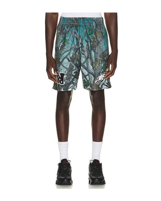 Mitchell & Ness Blue Nfl Philadelphia Eagles Quiet Blaze 7 Mesh Shorts for men