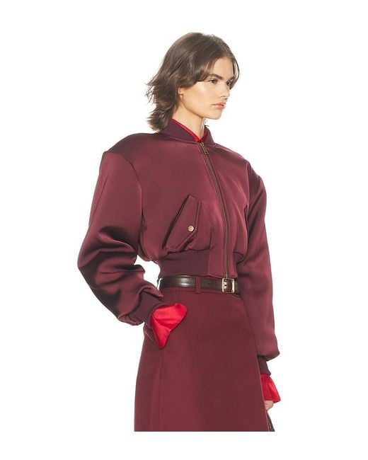 Helsa The Satin Puff ボンバー Red