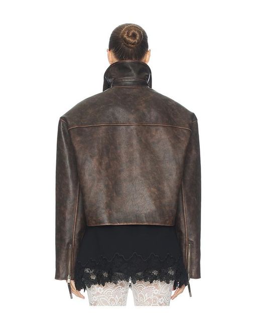 Helsa Black The Leather Oversized Moto Jacket