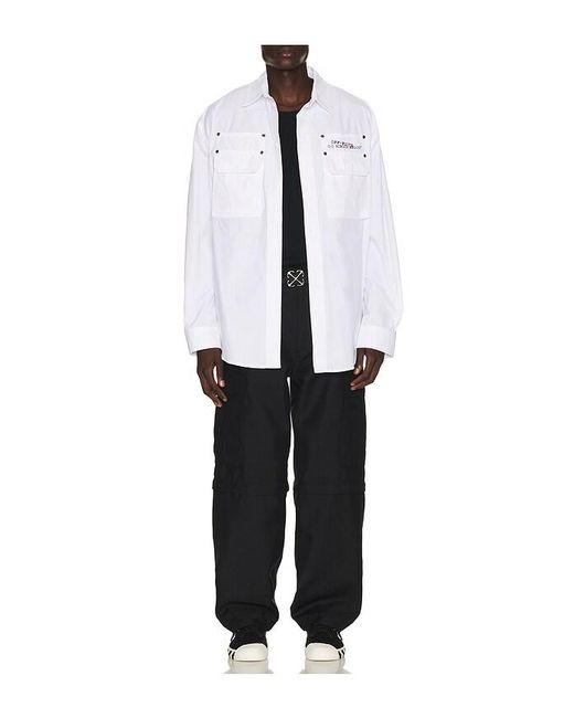 Off-White c/o Virgil Abloh White Type Arrow Overshirt for men