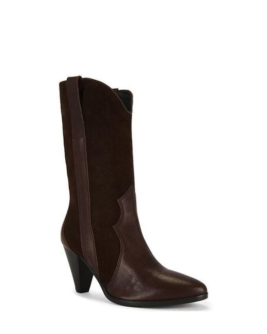 Free People Brown Feather Heel Boot