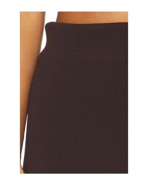 Line & Dot Brown Rhone Mix-Media Skirt