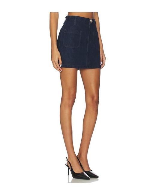 FAVORITE DAUGHTER Blue Mimi Mini Skirt