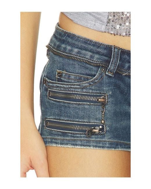 Jaded London Blue Ardor Mini Short