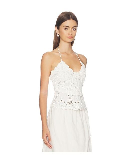 LoveShackFancy White Neria Top