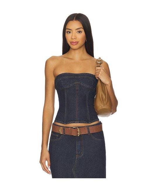 Lioness Blue Sweetness Strapless Top
