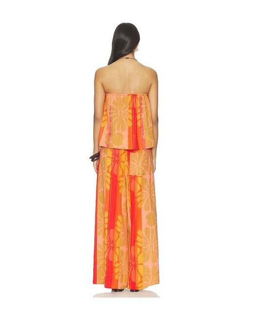 Free People Orange Devella Set