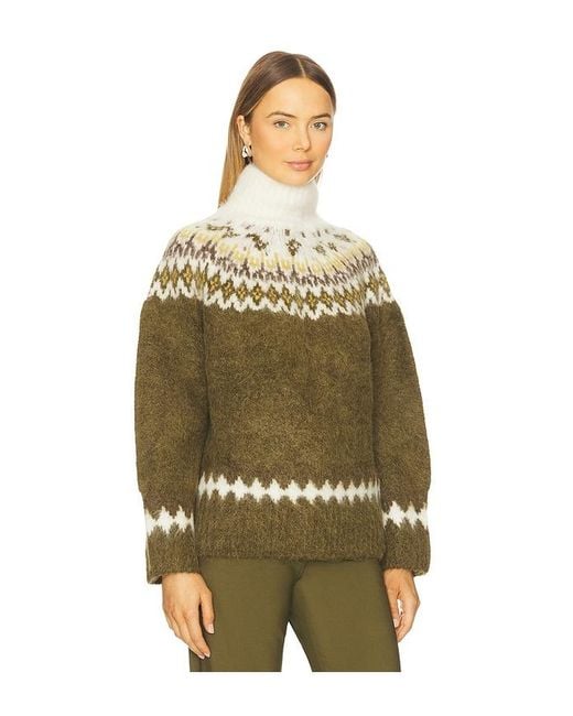 Rag & Bone Green Rollkragenpullover Beth