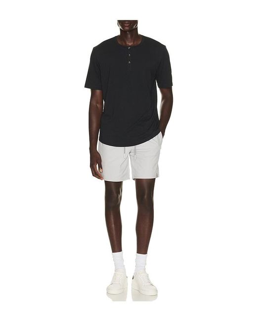 Travis Mathew Black Cloud Henley Tee for men