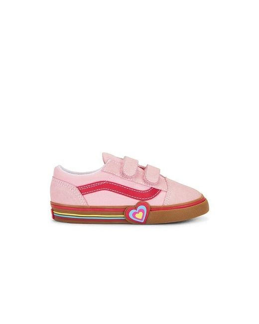 Vans Pink Toddler Old Skool V Heart