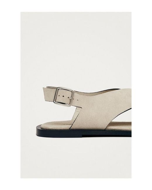 Alohas White Nalu Suede Sandal