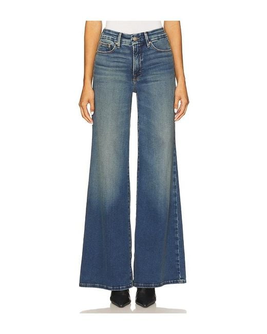 GOOD AMERICAN Blue Soft Tech Good Waist Palazzo Jeans