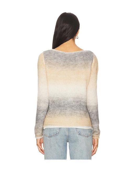 Line & Dot Blue Abstract Ombre Sweater