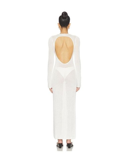 Lovers + Friends White Evette Knit Maxi Dress