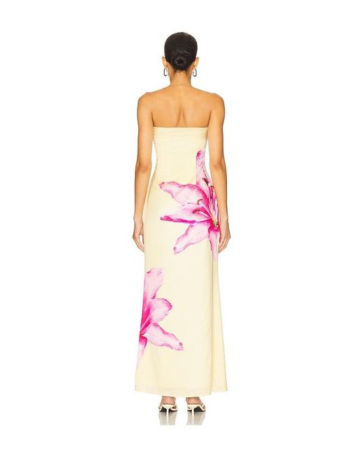 MORE TO COME White Lyza Strapless Maxi Dress