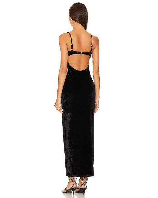 Montce Black Petal Long Dress