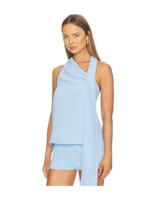 Amanda Uprichard Blue X Revolve Sonya Top With Fringe