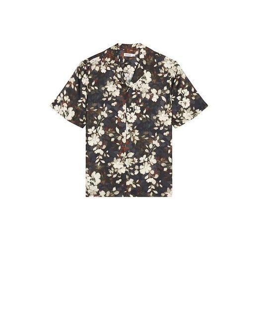 Jonathan Simkhai Black Casper Printed Silk Shirt for men