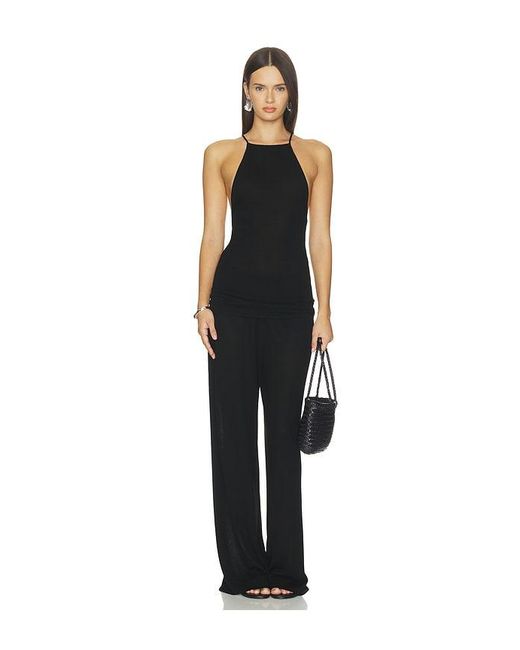 SRG Black Finlay Knit Halter Top