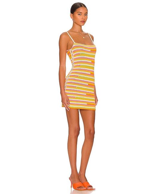 Camila Coelho Orange Minikleid Mit Offenem Material Rhea