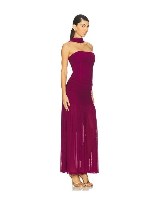 Runaway the Label Purple Lillie Corset Maxi Dress