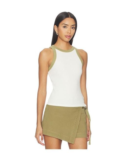 Hudson Multicolor Ribbed Racer Tank Top