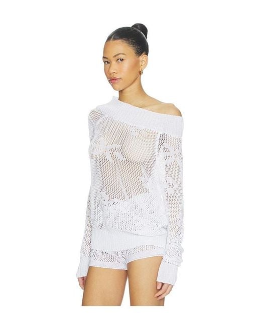 SNDY'S White Terra Knit Top