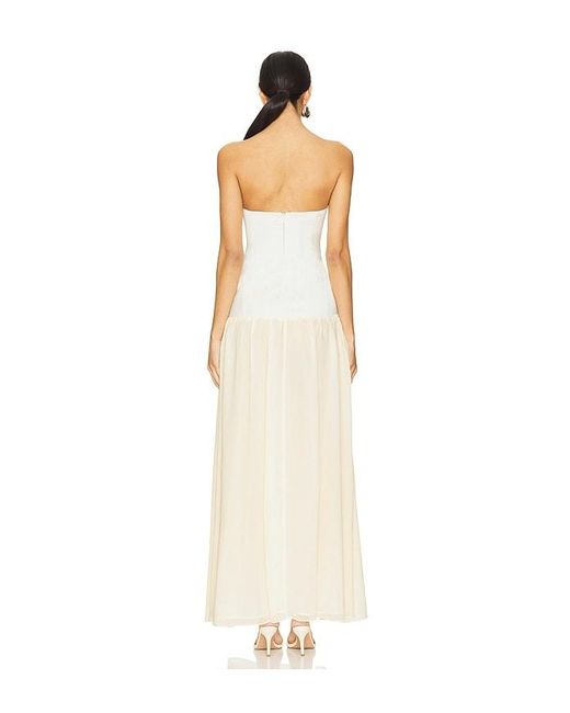 WeWoreWhat Corset Sheer Midi Dress in White