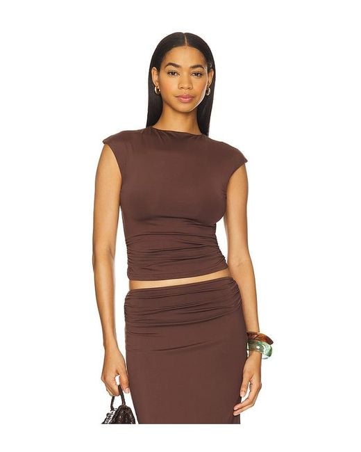 SNDY'S Brown Gabby Top