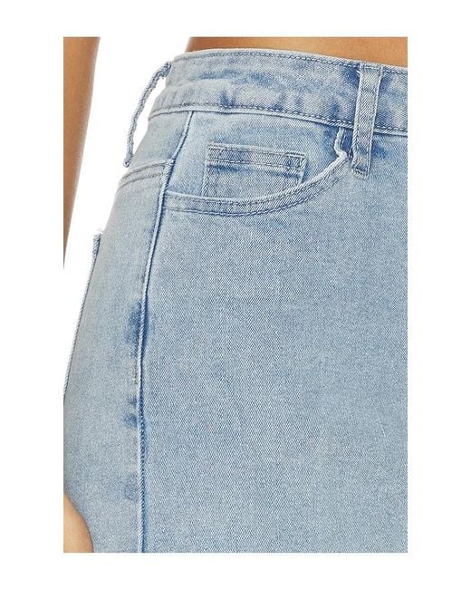 MORE TO COME Blue Karlita Denim Mini Skirt