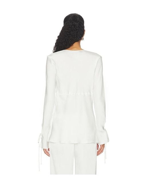 Lioness White Veil Long Sleeve Top