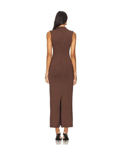 Bardot Brown Veneda High Neck Maxi Dress