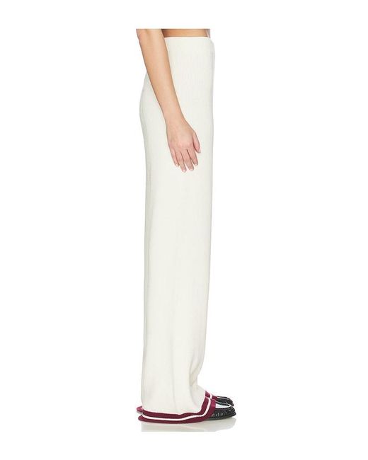 SNDY'S White Colton Varsity Knit Pant