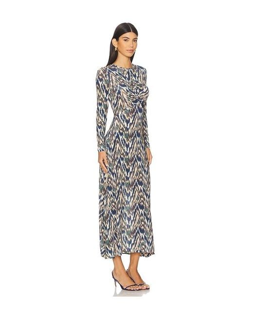 Ulla Johnson White Naia Long Sleeve Ruched Midi Dress