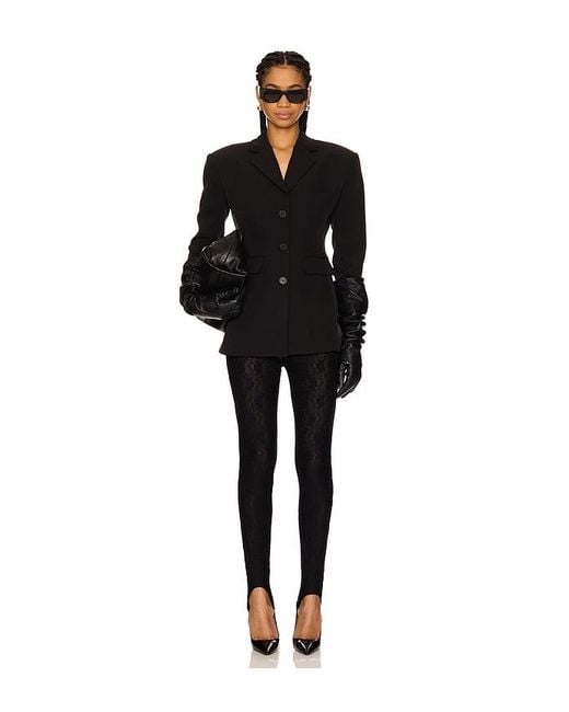 Lovers + Friends Black Gwen Lace Stirrup Pant